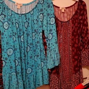 Trio of flowy tops